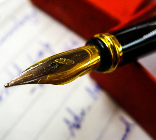 a close up of a fountain pen